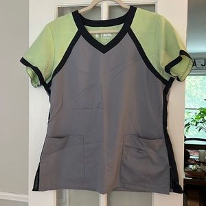 *Bonus Pants* Greys Anatomy green and gray scrub top